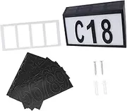 Tofficu 1 Set Solar Address Sign with Number Plaque Durable Number Lamp for Enhanced Visibility Easy Install Weather Resistant for Outdoor Use