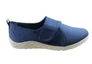 Malu Supercomfort Jaelyn Womens Adjustable Strap Comfort Shoes - Navy