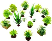 Saktopdeco 16 PCS Miniature Trees Plastic Diorama Trees Model Scenery Tree Cake Topper for Crafts DIY Landscape Dollhouse Train Scenery