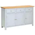 vidaXL Sideboard 110x33.5x70 cm Solid Oak Wood HEE