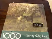 New Springbok Spring Valley Farm 1000 Piece Jigsaw Puzzle horses 24 x 30