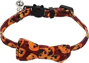 EXHUMKY Halloween Dog Necklace Bow Tie Soft and Sturdy Stylish Pet Collar Accessories for Photo Sessions