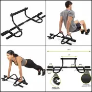 ProsourceFit Multi-Grip Chin-Up/Pull-Up Bar, Heavy Duty Doorway Trainer for Home