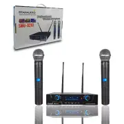 2CH UHF Handheld Church Microphone System Studio UHF Stage Audio DJ Mics for KTV