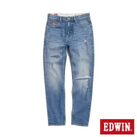 在飛比找Yahoo奇摩購物中心優惠-EDWIN BLUE TRIP系列 補丁修身直筒牛仔褲-男-