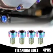 4 Pcs M5x9mm Universal Titanium Bolt Motorcycle Titanium Alloy Assorted Color