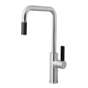 Armando Vicario Square Neck - Brushed Chrome with Black Pullout and Lever