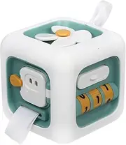 Kisangel Educational Busy Cube Realistic Cars Sensory Development Toy for Toddlers Compact Learning Activity Cube