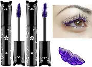 LGSZGDCN 2 PCS Purple Cat eye mascara Colored Makeup Waterproof Fast Dry Eyelashes Curling Lengthening Makeup Eye Lengthening, Lifting, Curling