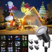 12Pattern Waterproof LED Moving Laser Projector Stage Light Christmas Halloween Lamp 7184 EU PLUG