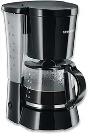 [SEVERIN] KA 4479 Filter Coffee Machine with Glass Jug, Coffee Machine for up to 10 Cups per Jug, for Aromatic Coffee Enjoyment, Easy to Use, with Warming Plate, Black