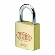2x Lockwood SOLID BRASS 110-SERIES PADLOCK 20mm With 11mm Shackle, 232-Key Code