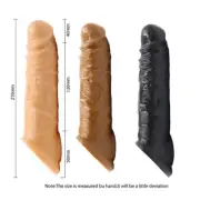 Male-Penis-Extender-Enlarger-Sleeve-Reusable-Condoms Delay-Ejaculation for MEN