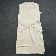 Spanx Women's Aire Sleeveless Midi Tank Dress, Tahini Brown, size Medium