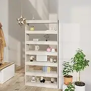Book Cabinet/Room Divider Concrete Grey 100x30x198 cm Engineered Wood, Home Office Shelving