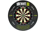 Winmau Blade 6 DUAL CORE Dart Board + MVG Retro Dartboard Surround