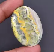 57.75Ct Yellow Bumble Bee Jasper Cabochon Oval Shape Natural Loose Gemstone