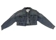Zimmerman Raie Cropped Denim Jacket Size 4