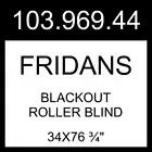 IKEA FRIDANS Blackout Roller Blind White 34x76 ¾" 103.969.44
