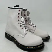 Dr. Martens 1460 White Bejewelled Boots Women Size 9 (gr776)