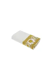 Versace Allover Logo Detailed Bath Towel One size White