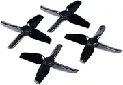 Vuzmode 4-Blade PC Propeller, for RC FPV Racing Freestyle 2inch Cinewhoop Drones Replacement Propellers(2Pairs Black)