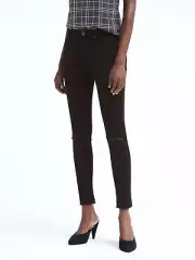 Banana Republic Mid-Rise Distressed Zero Gravity Jeans With Raw Hem Size 25- Bla