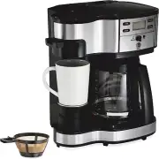 Hamilton Beach 2-Way 12 Cup Programmable Drip Coffee Maker & Single Serve Machin