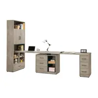 在飛比找PChome24h購物優惠-艾倫9.9尺雙人組合書桌櫃