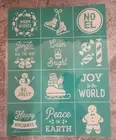 Chalk Couture Christmas Minis Holiday Transfer Stencil 8.5x11 NEW Joy*