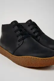Peu Terreno Black Nubuck Desert Boot for Men