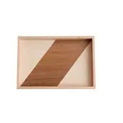 Rectangle Home Decorative Wooden Food Fruit Candy Tea Coffee Plates Trays Dishes Storage