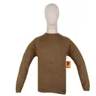 WOMEN HANDMADE ANDEAN ALPACA SOLID LIGHT BROWN SWEATER SZ XXL