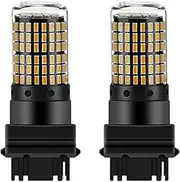 Daseeme 2pcs Led Bulbs 3156 P27w T25 3014 144smd Canbus Lamp Yellow