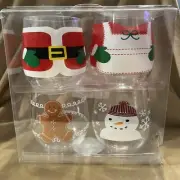 St. Nicholas Square Christmas Traditions Acrylic Cup Set of 4 Original Package