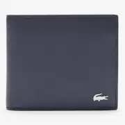 Lacoste Men's Leather Billfold Coin Wallet Peacoat