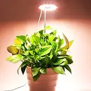 Grow Light, CANAGROW Full Spectrum LED Plant Lights for Indoor Plants, Height Adjustable Plant Halo Growing Lamps, Auto On/Off Timer, 3 Lighting Modes & 10 Dimmable Brightness (2 Pack)