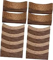 TIDTALEO 12pcs Wooden Chopstick Rests Japanese Style Holders for Dining Table Decor Rustic and Elegant Design Prevents Rolling and Keeps Tableware Clean