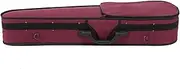 Violin Case Adjustable Double Shoulder Strap Violin Grand Piano Case Red Case Store Your Violin Two Bows Easy to Carry(1/4)