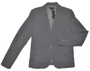 Theory Women's Custom Gabe One Button Business Blazer Jacket, Light Gray, 2 US