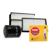 NGK Standard Spark Plugs & NTK Filter Service Kit for Honda CR-V RE 2.4L 07-12