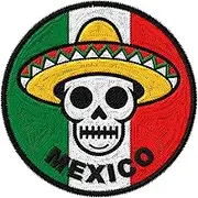 Mexico Patch for Clothes – Embroidered Iron on Patch for Backpack Jacket - Fabric Patches for Clothes Souvenirs & Gifts for Travelers ID45095