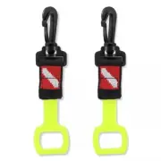 2Pcs Octopuses Mouthpieces Retainer 2nd Stage Regulator Keeper with Spring Clip