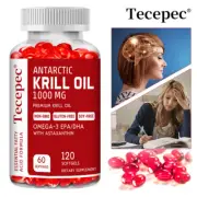 Antarctic Krill Oil 1000 Mg Supplement Balance Brain & Cardiovascular Health