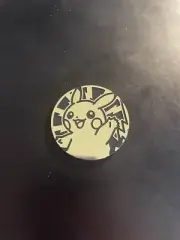 Pikachu Gold Foil Official Pokemon TCG Flip Coin 2" Waving Pikachu
