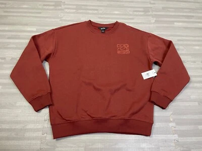 Billabong Range Crewneck Sweatshirt Pullover Mens Size Small Rusty Red $59