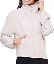 [VENLOTA] Women's Athletic Workout Jacket, UPF 50+ Long Sleeve Sun Protection Shirts, Lightweight and Quick Drying(Medium), Pink, Medium