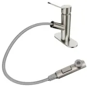 Pull Out Bathroom Faucet for Large Undermount Sink - Single Handle Vanity Fau...