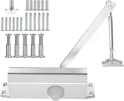 BOZXYE Door Closer, Residential Grade 3 Hydraulic Silent Automatic Door Closer for Home and Commercial, Easy Installation with Manual and Screws - Aluminum (Extra Large 231~330 lb)