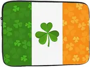 Ultra-Portable 15" Laptop Bag Case â€“ 15.6" Inch Neoprene Shoulder Messenger Bag,The Essential Laptop Accessory irish flag, Black, 15 inch
